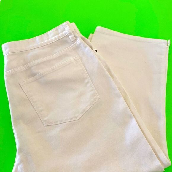 Ralph Lauren Classic Fit White Denim Capri - Picture 1 of 6